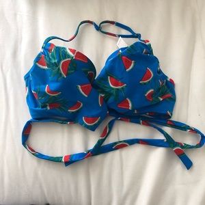 Bikini wrap halter underwire swim top